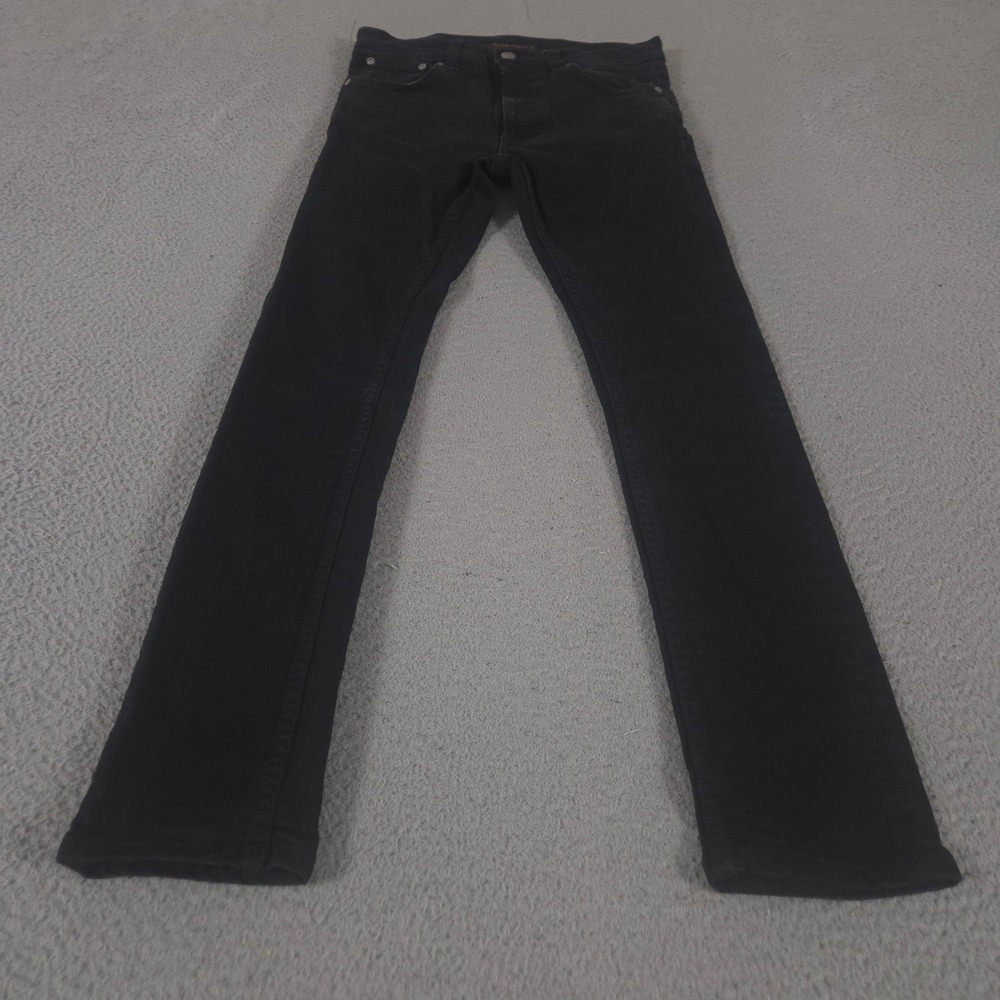 Nudie Jeans Jeans Mens 30x31 Black Lean Dean Dry Everblack Slim Tapered Denim